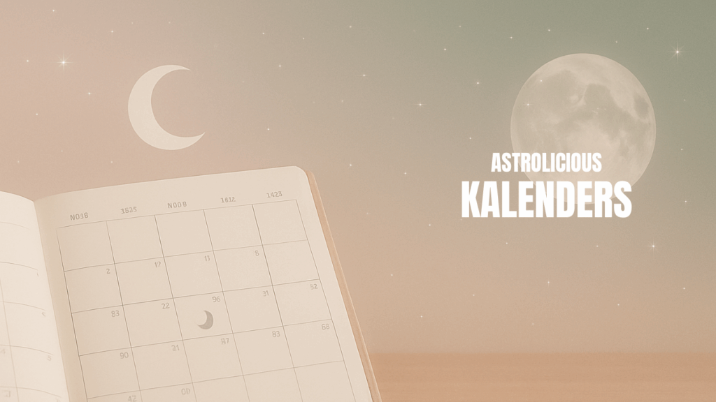 Maan en retrograde kalender